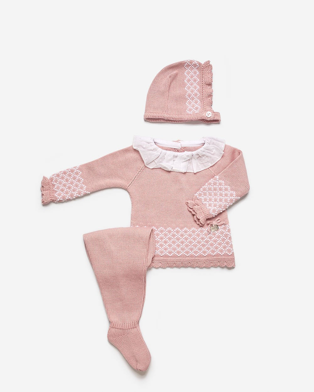 Conjunto de hilo de tres piezas con rombos combinadas