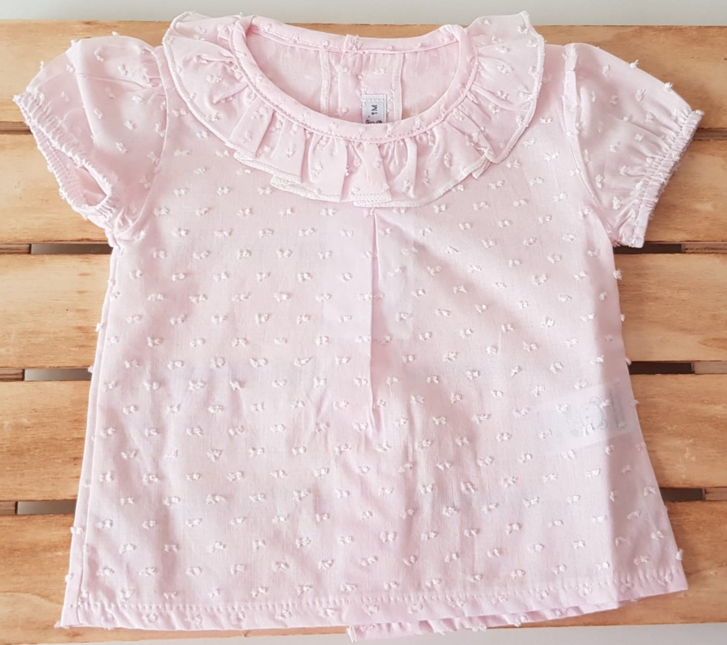 Camisa de manga corta de plumeti