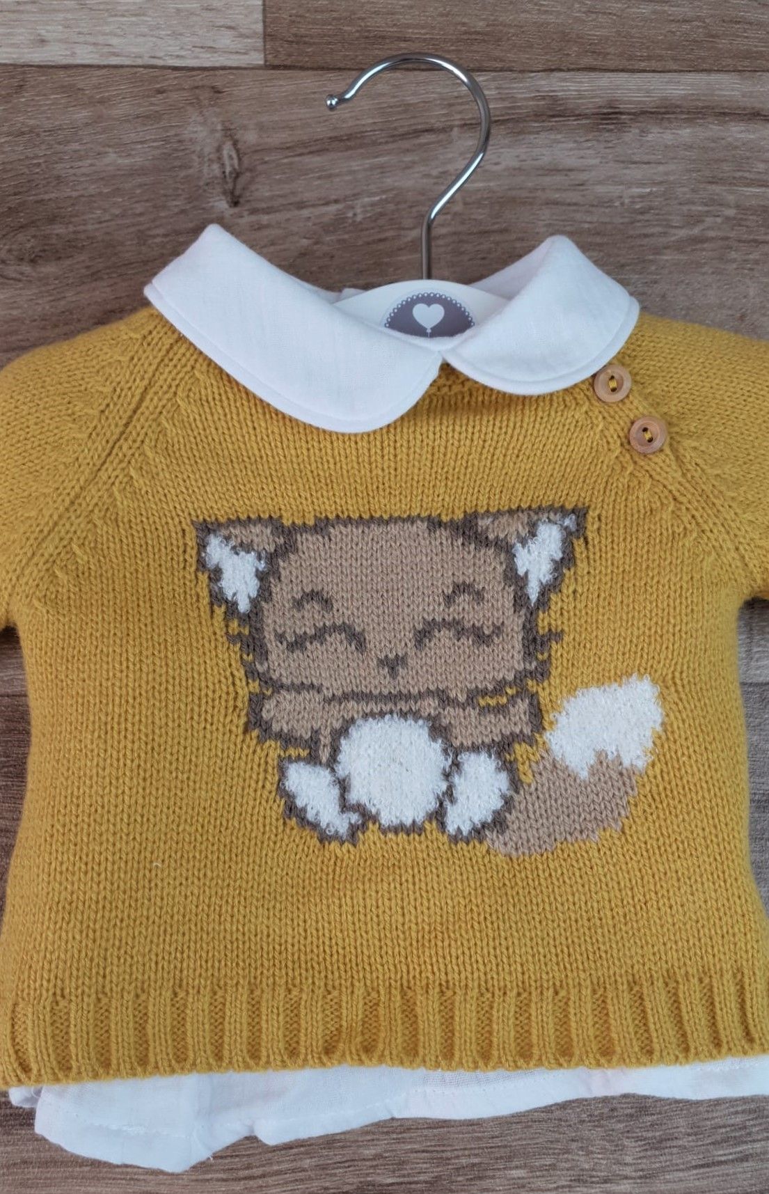 Conjunto bebé tres piezas Familia Gatito