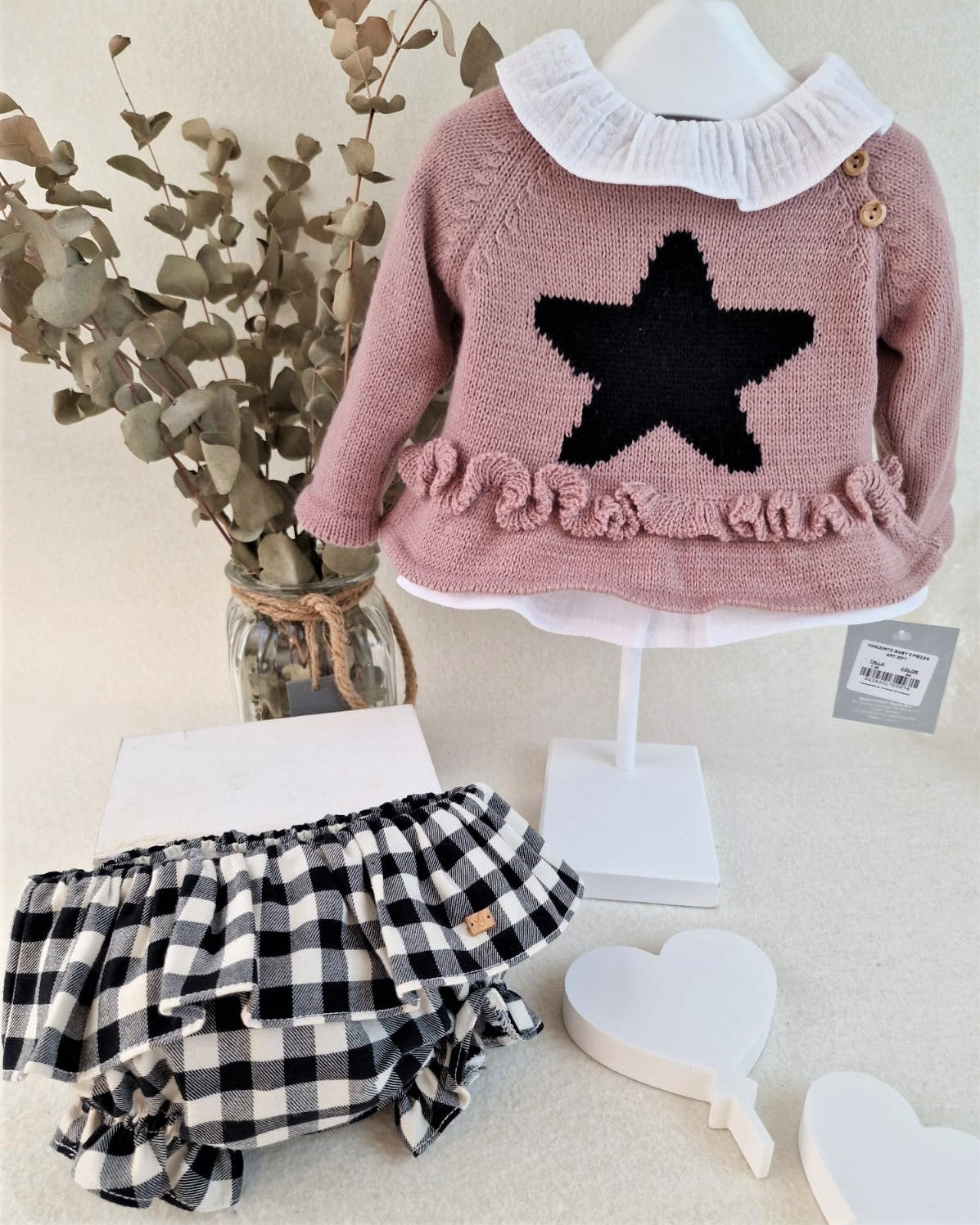 Conjunto baby tres piezas Vichy