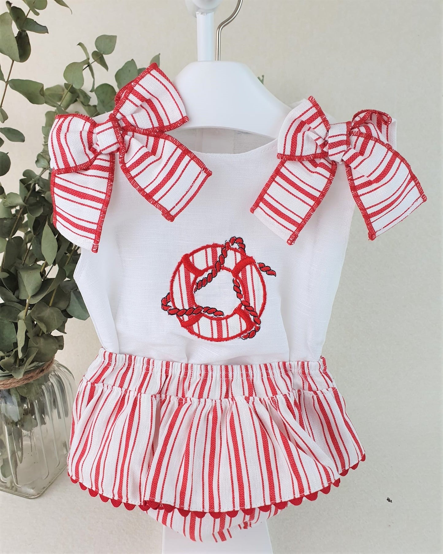 Conjunto camisa y falda niña salvavidas