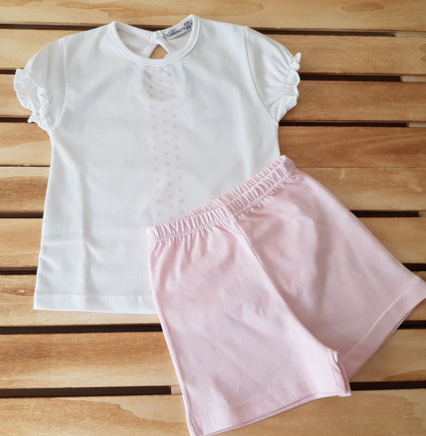 Pijama de manga corta de niña cometa