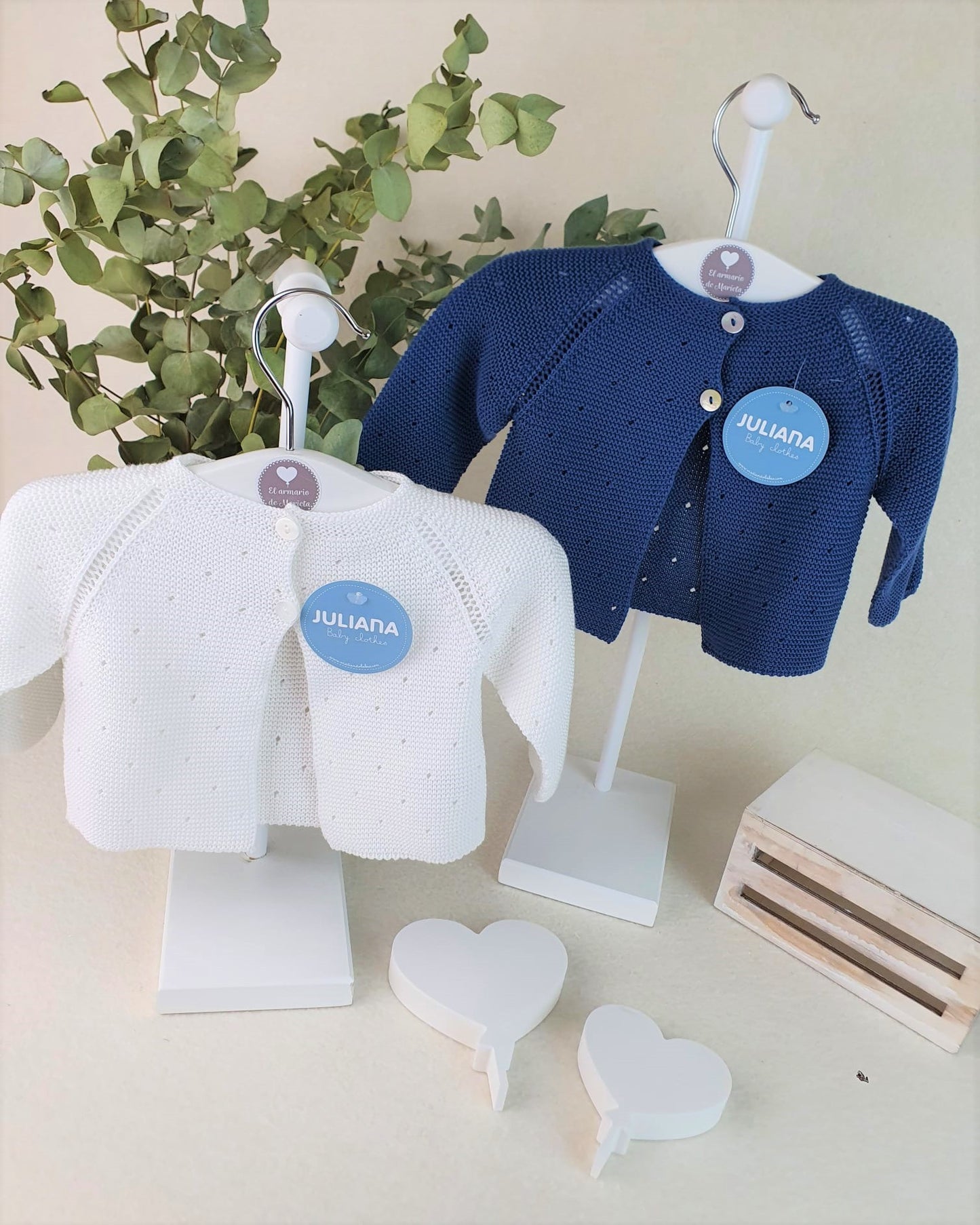 Chaqueta de hilo unisex con puntitos calados