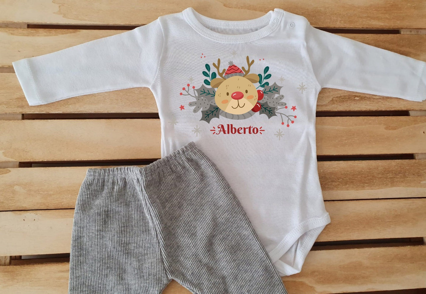 Conjunto con polaina - Reno con gorrito