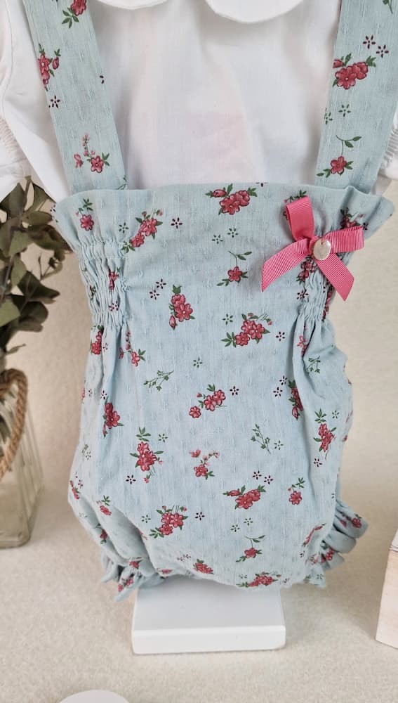 Camisa y peto de niña - Sueños de menta