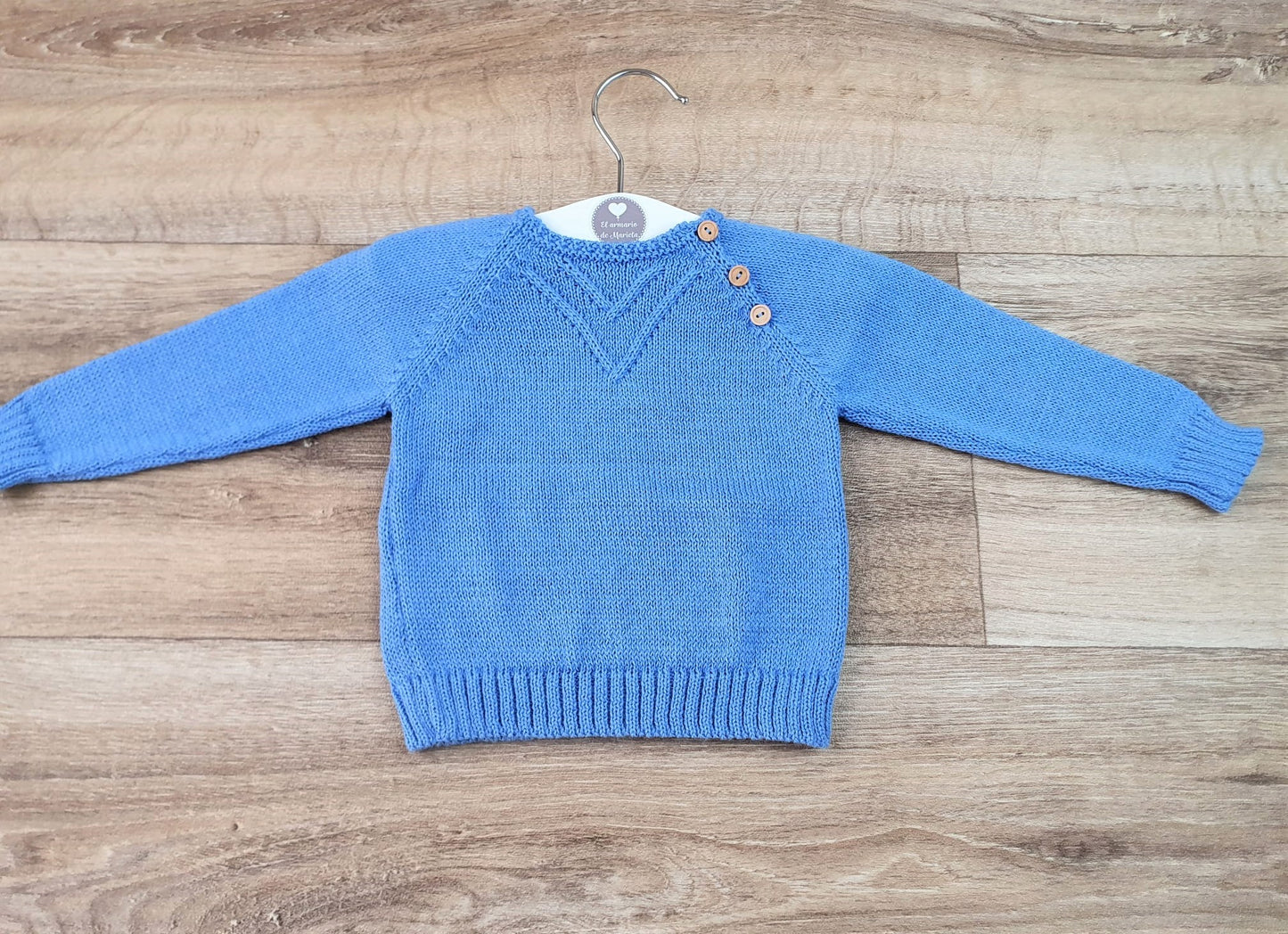 Jersey de hilo botones madera