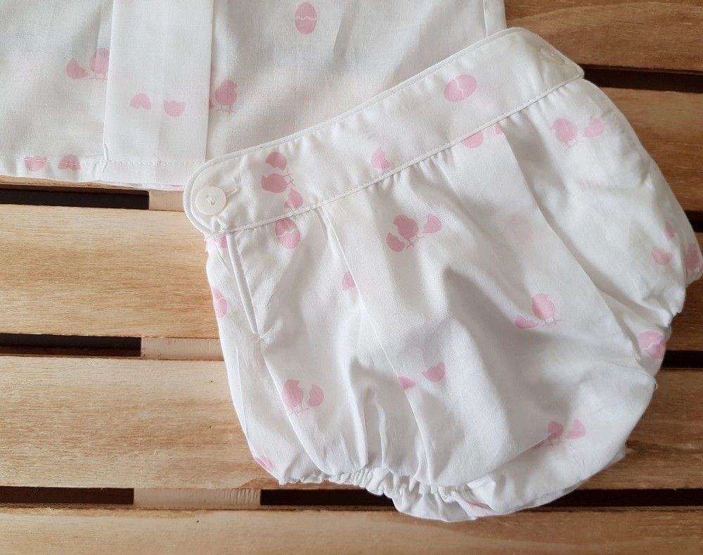 Conjunto de tela unisex pollitos