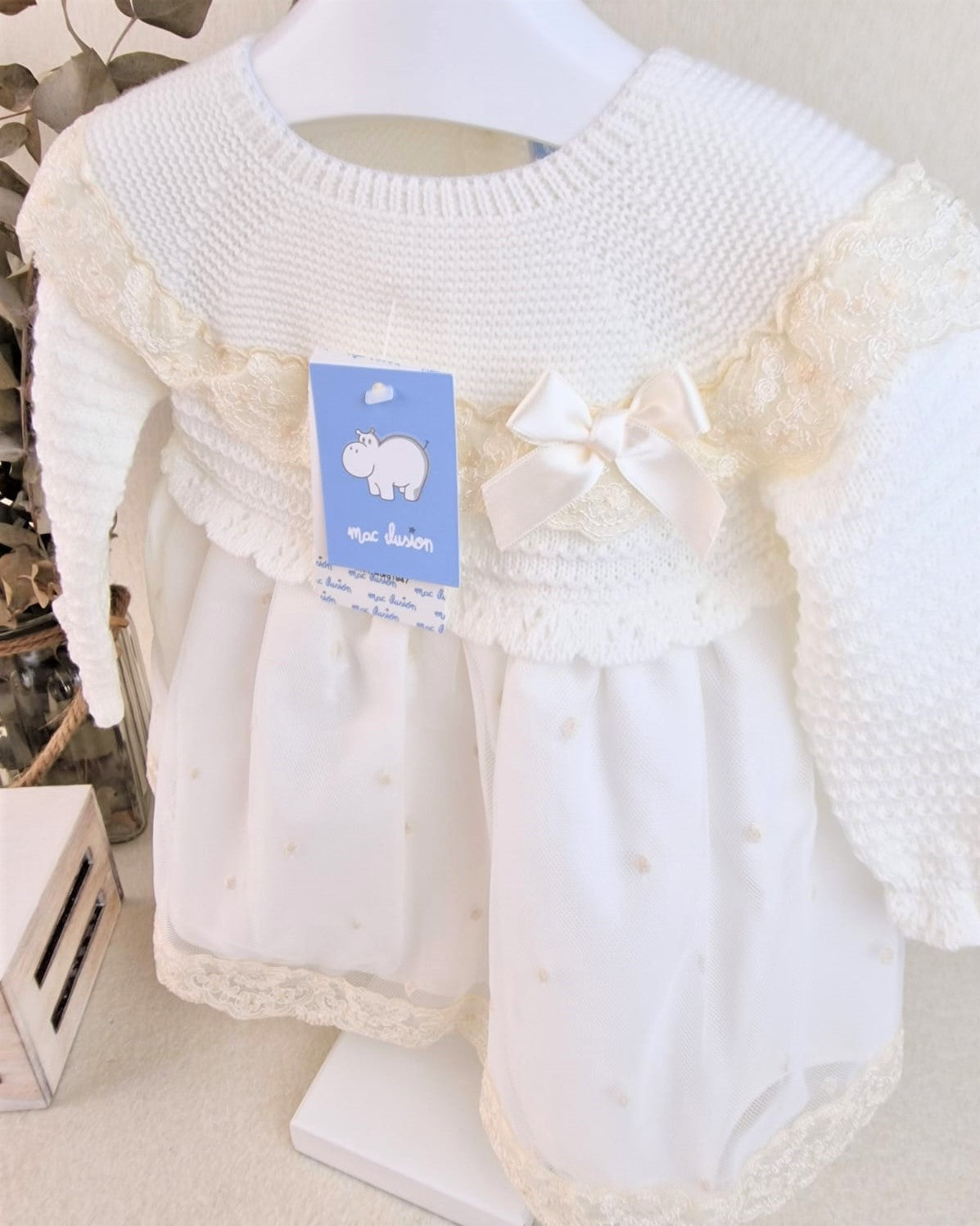 Vestido de punto y tela Un momento perfecto