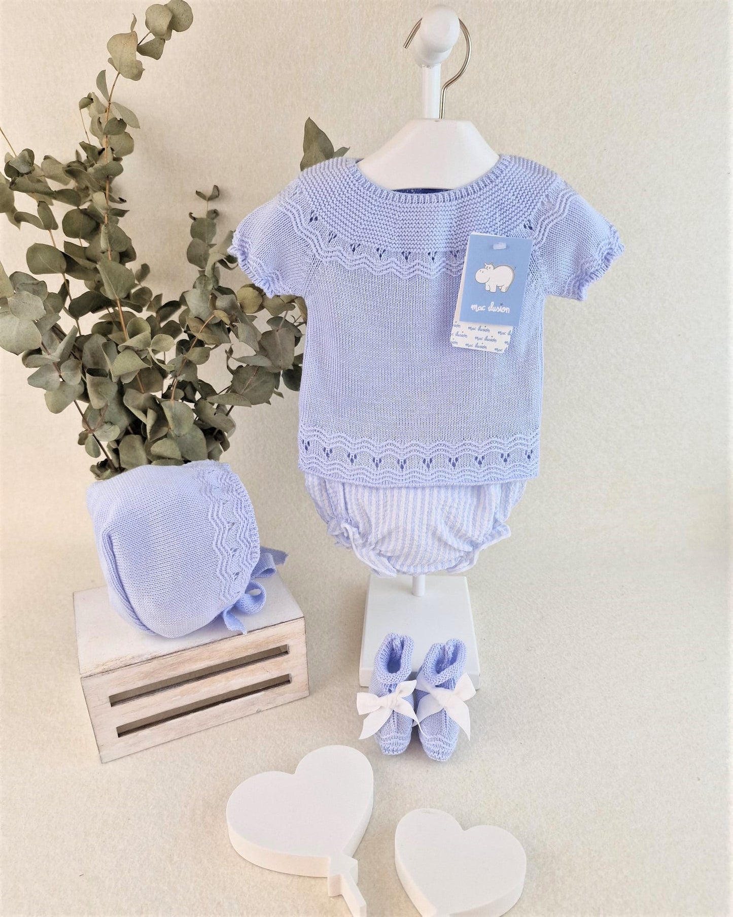 Conjunto de cuatro piezas sensación Santorini