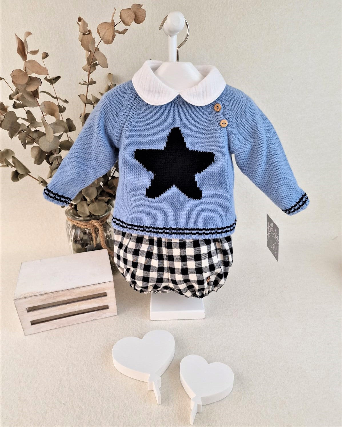 Conjunto baby tres piezas niño Estrella
