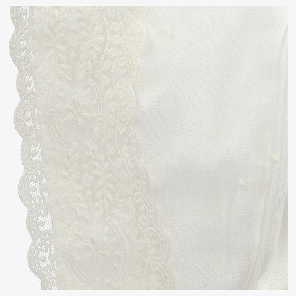 Faldón tela unisex Marfil con capota