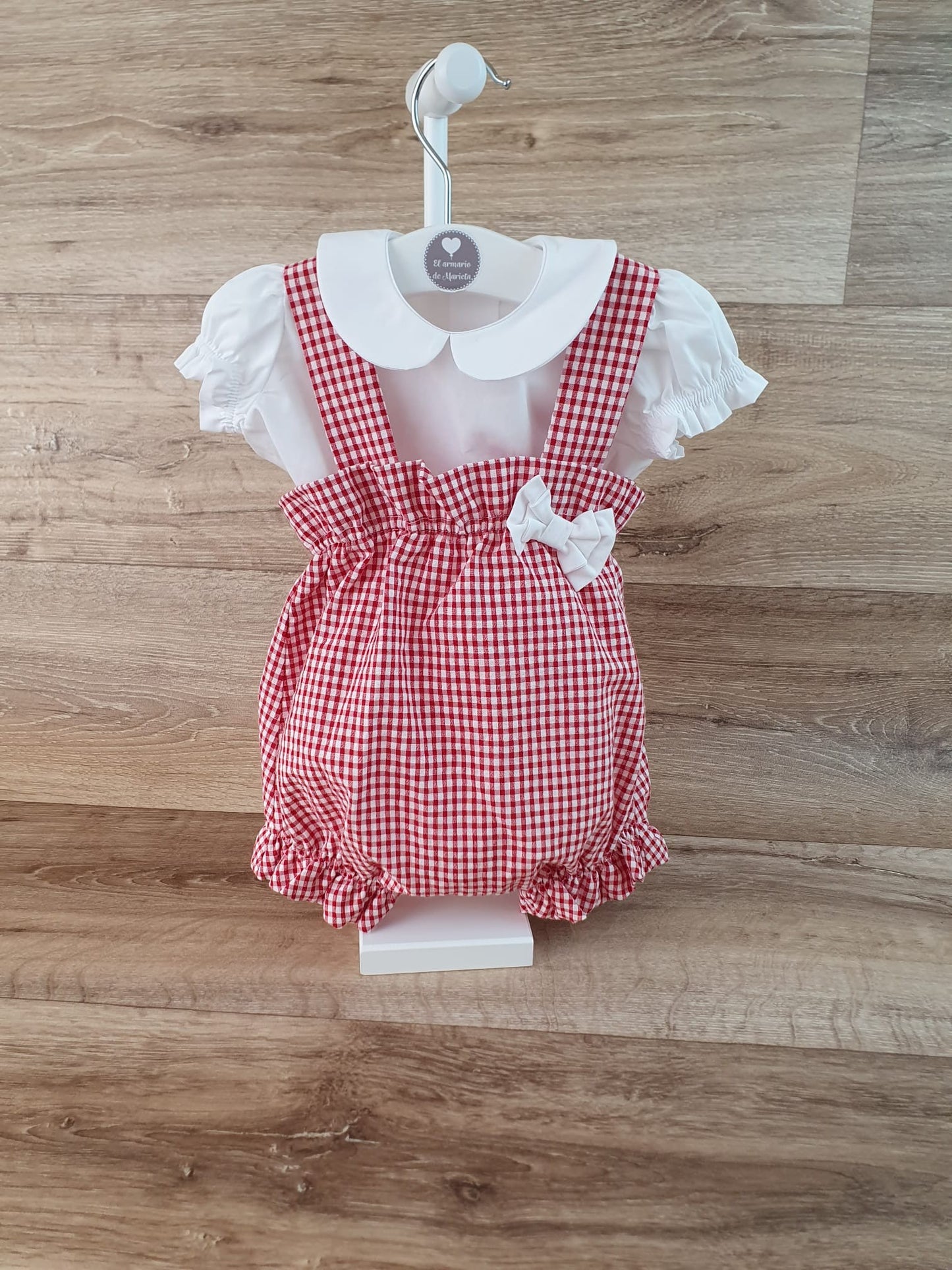 Peto niña con camisa - Campestre chic