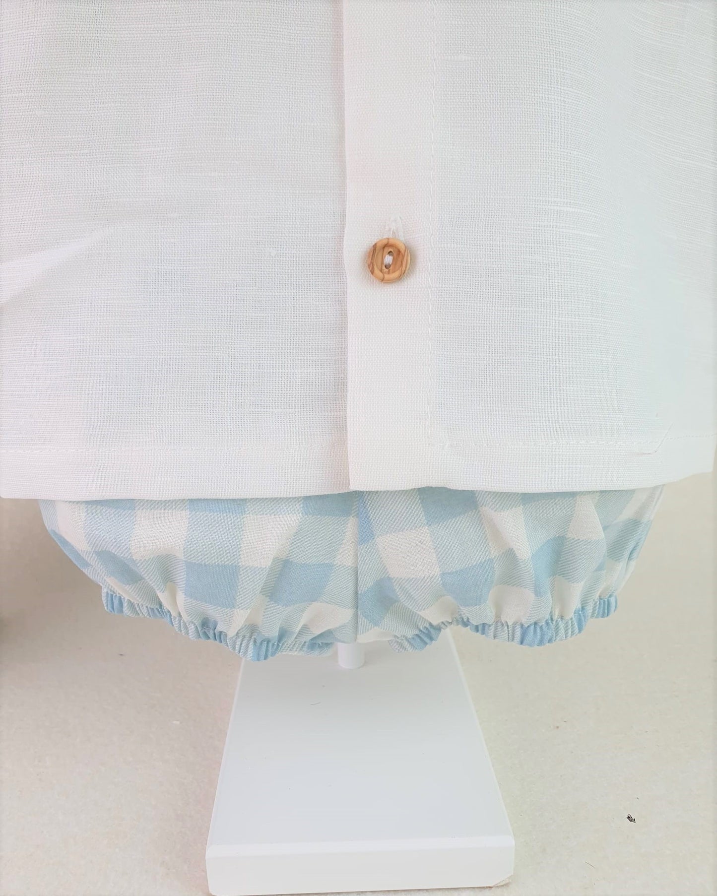 Conjunto camisa y pololo niño cuadritos