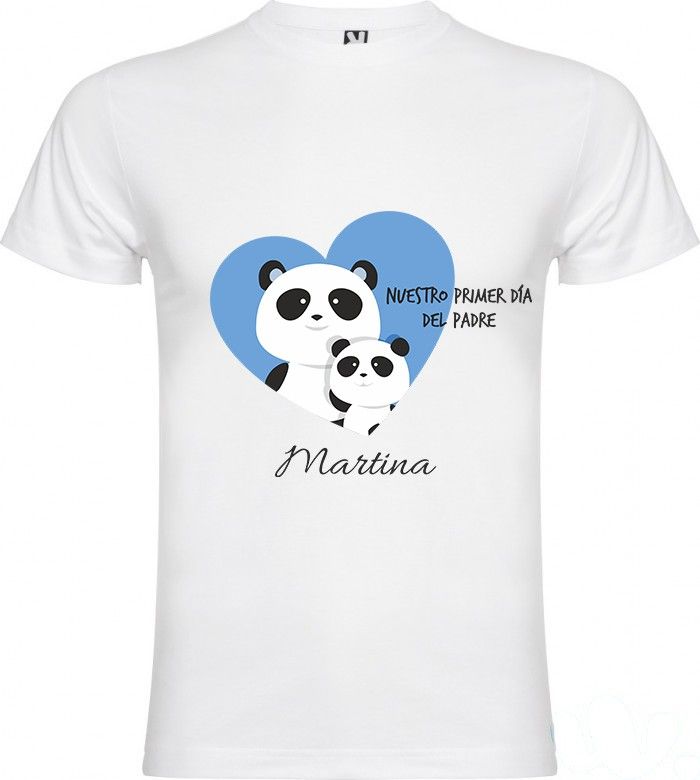 Camiseta adulto - Osos panda, primer día del padre