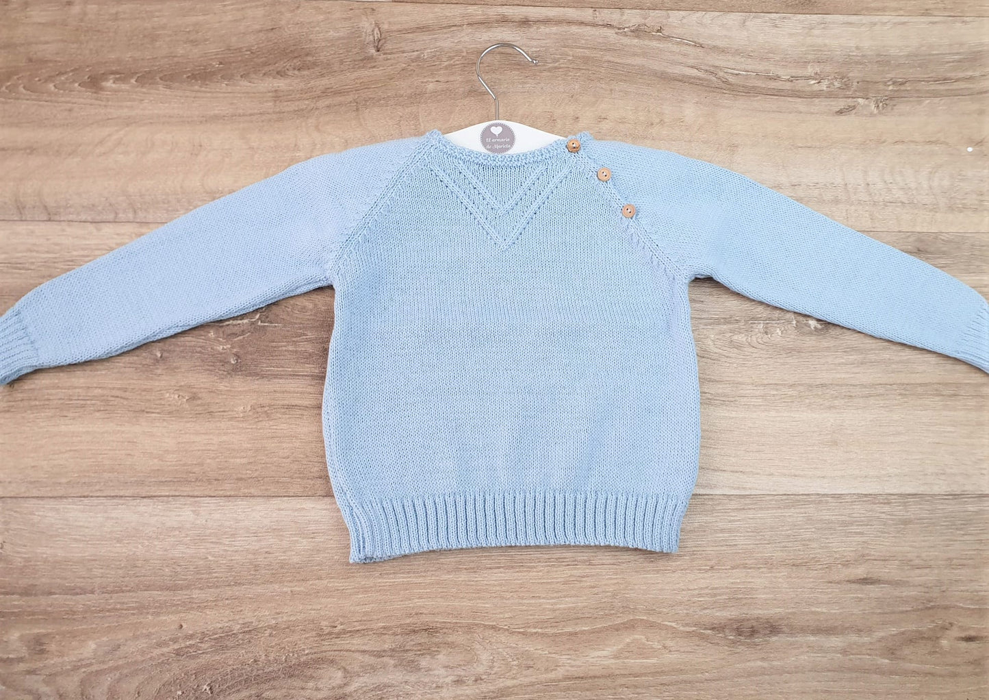 Jersey de hilo botones madera