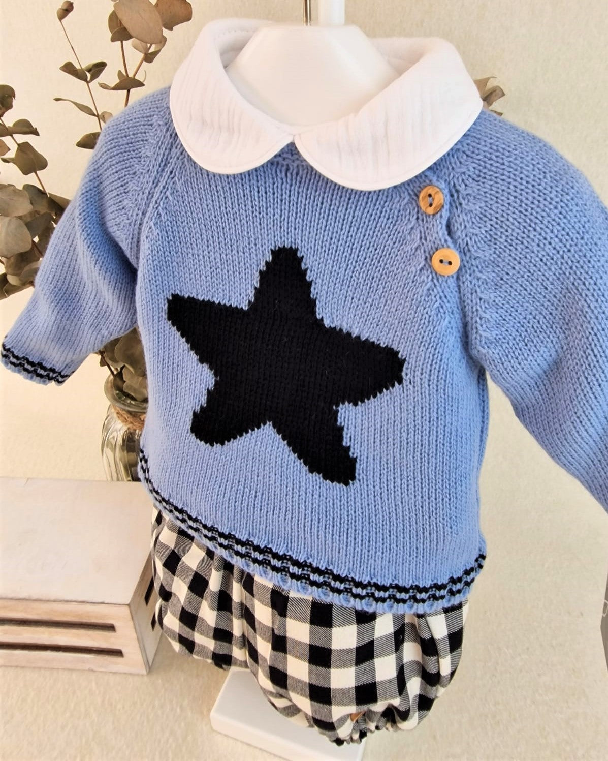 Conjunto baby tres piezas niño Estrella