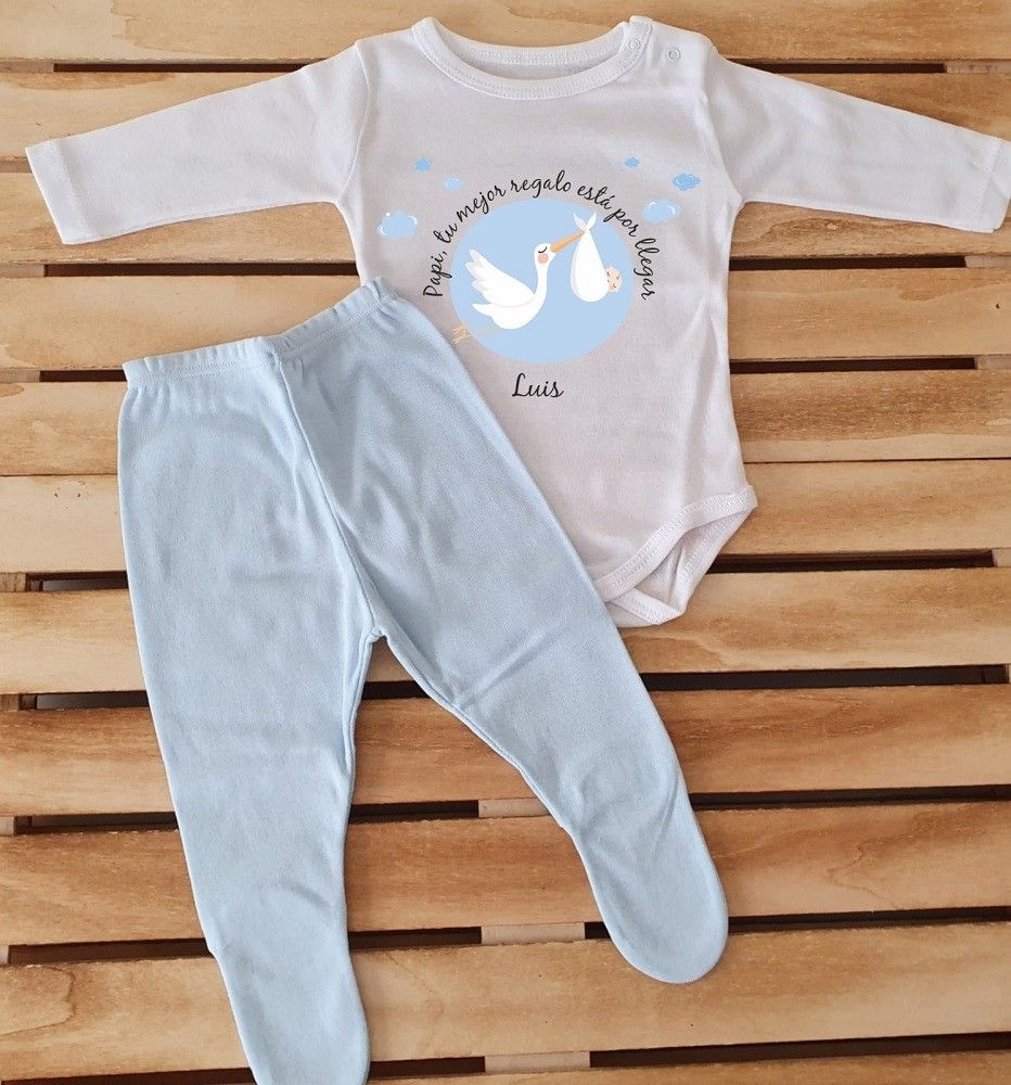 Conjunto con polaina - Papi, tu mejor regalo está por llegar