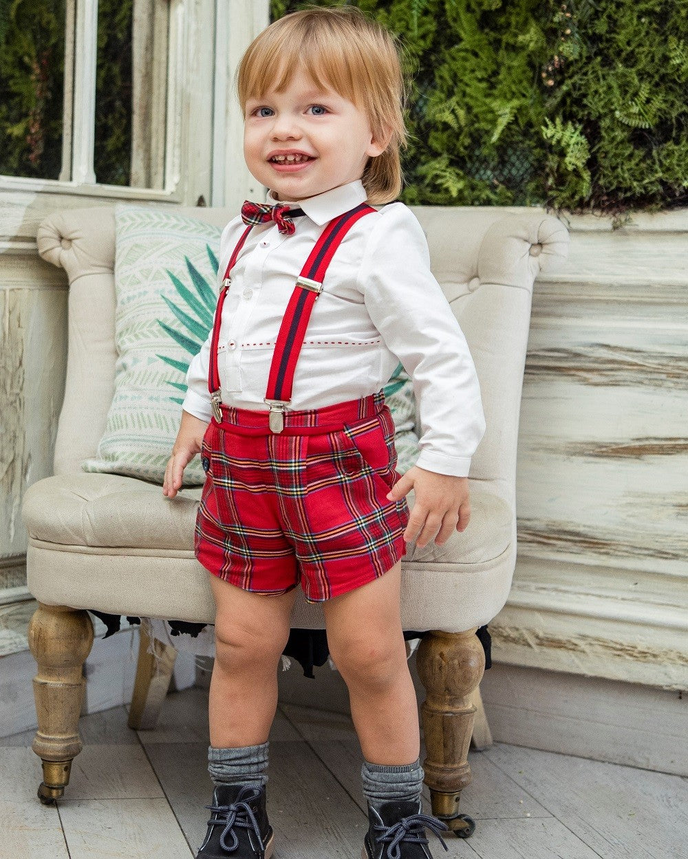 Conjunto bebé con tirantes Amor