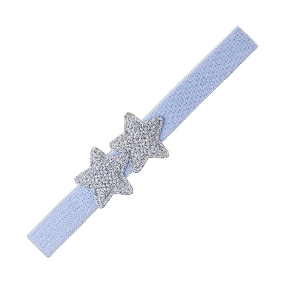 Turbante bebé con dos estrellas yute