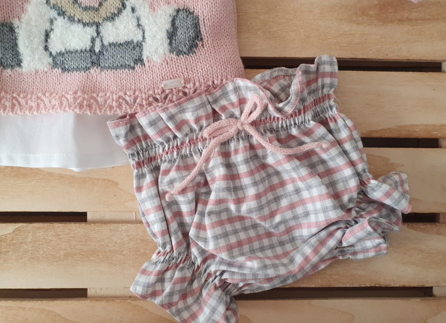 Conjunto de tres piezas ovejitas con lacito