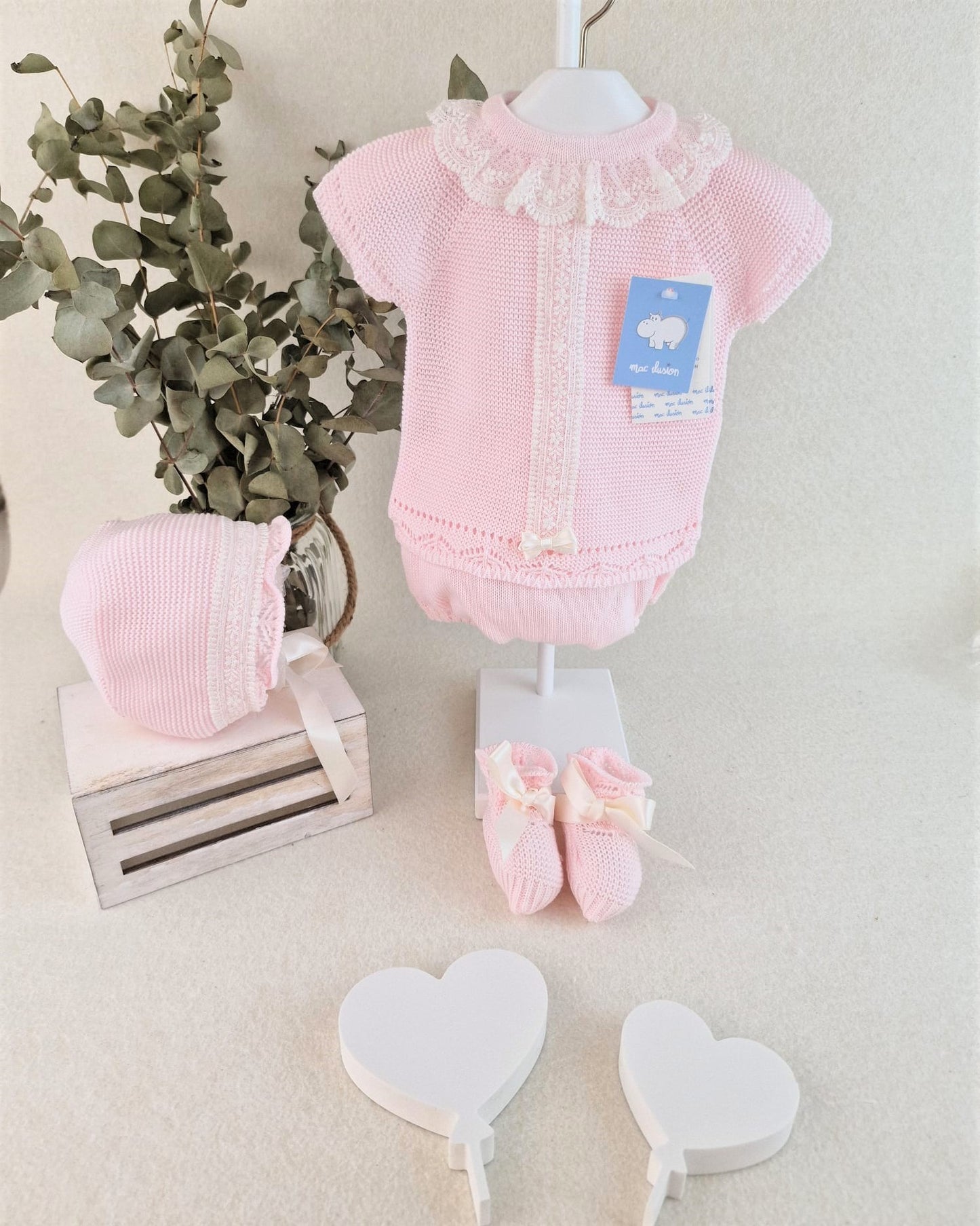 Conjunto de cuatro piezas delicada salina
