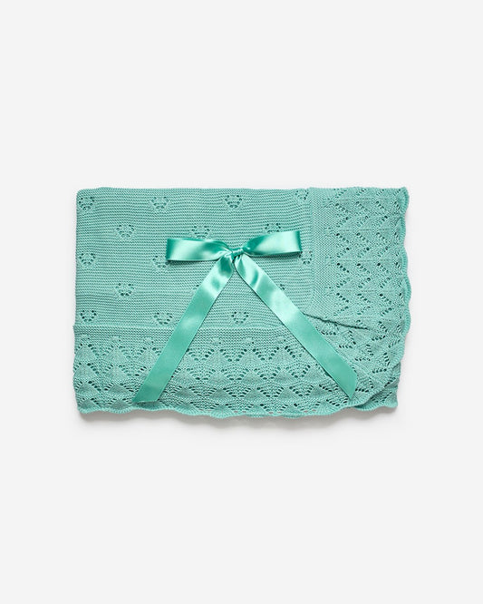 Chal liso rombitos y volantes con ondas