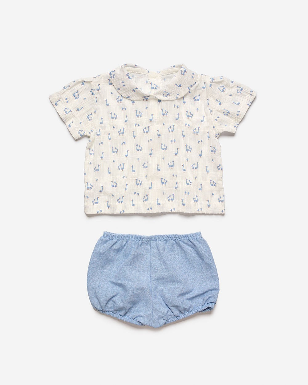 Conjunto con camisa de niño con estampado de patitos