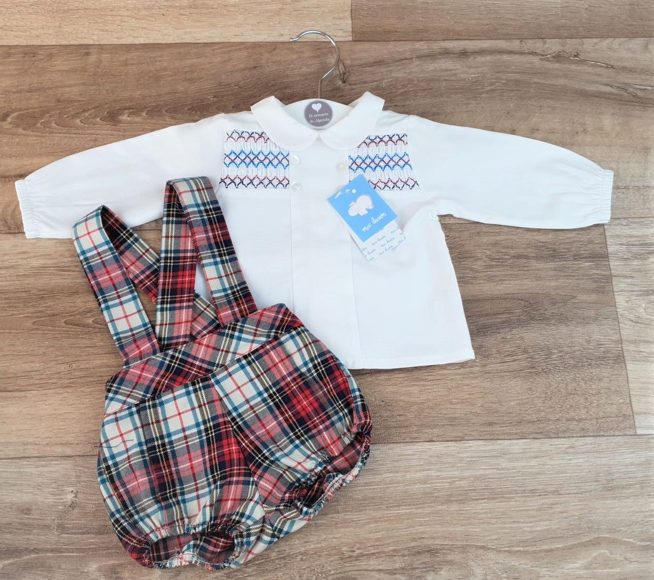 Peto con camisa smock Jacquard fox