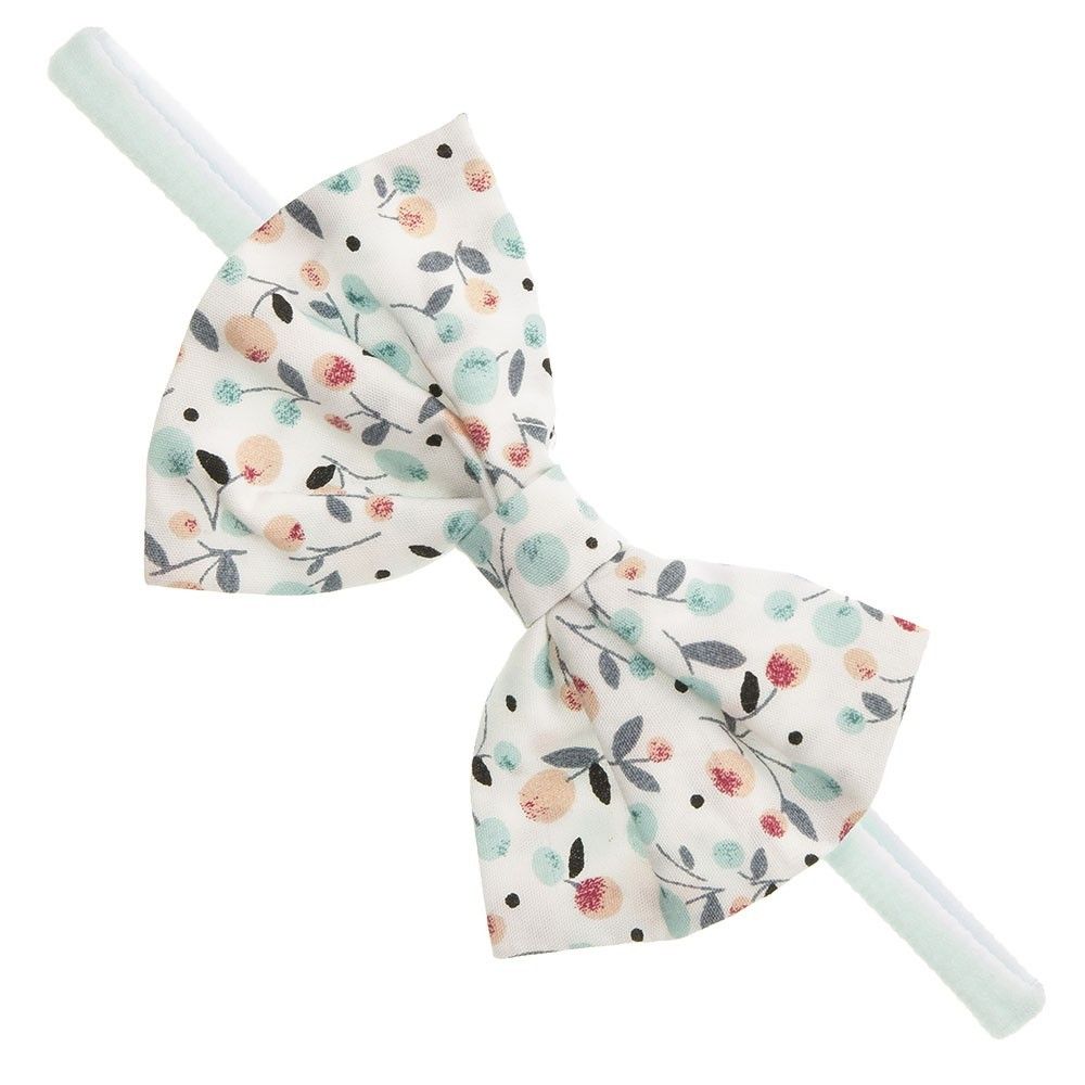Turbante estrecho con lazo estampado Niza