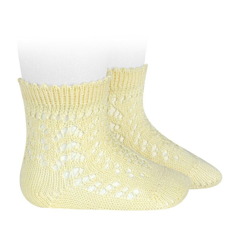 Calcetines cortos de perlé calados