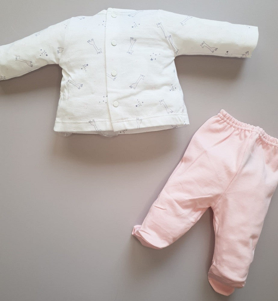 Conjunto de polaina y cuello canesú Giraffes