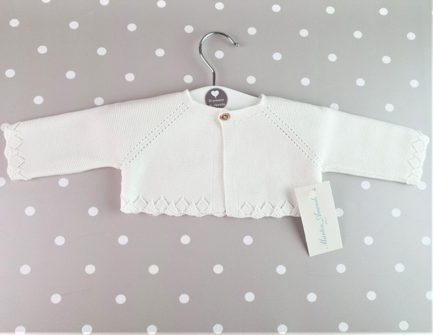 Cardigan punto corto Bordado calado