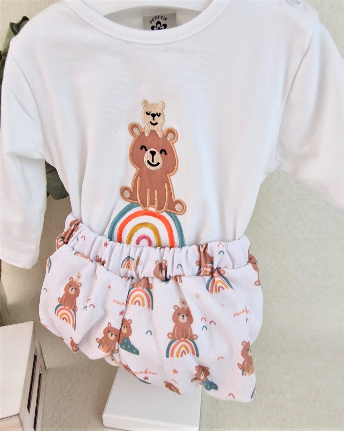 Conjunto bebé niño Ositos arcoíris