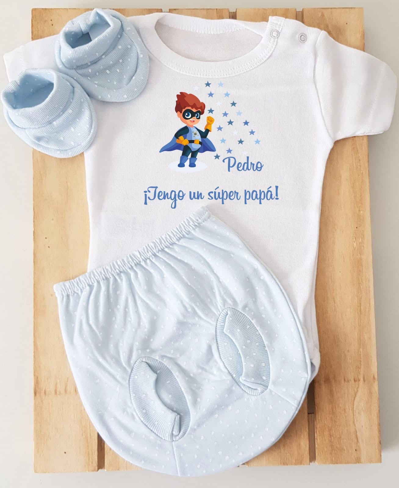 Body, ranita y patucos - Tengo un súper papá