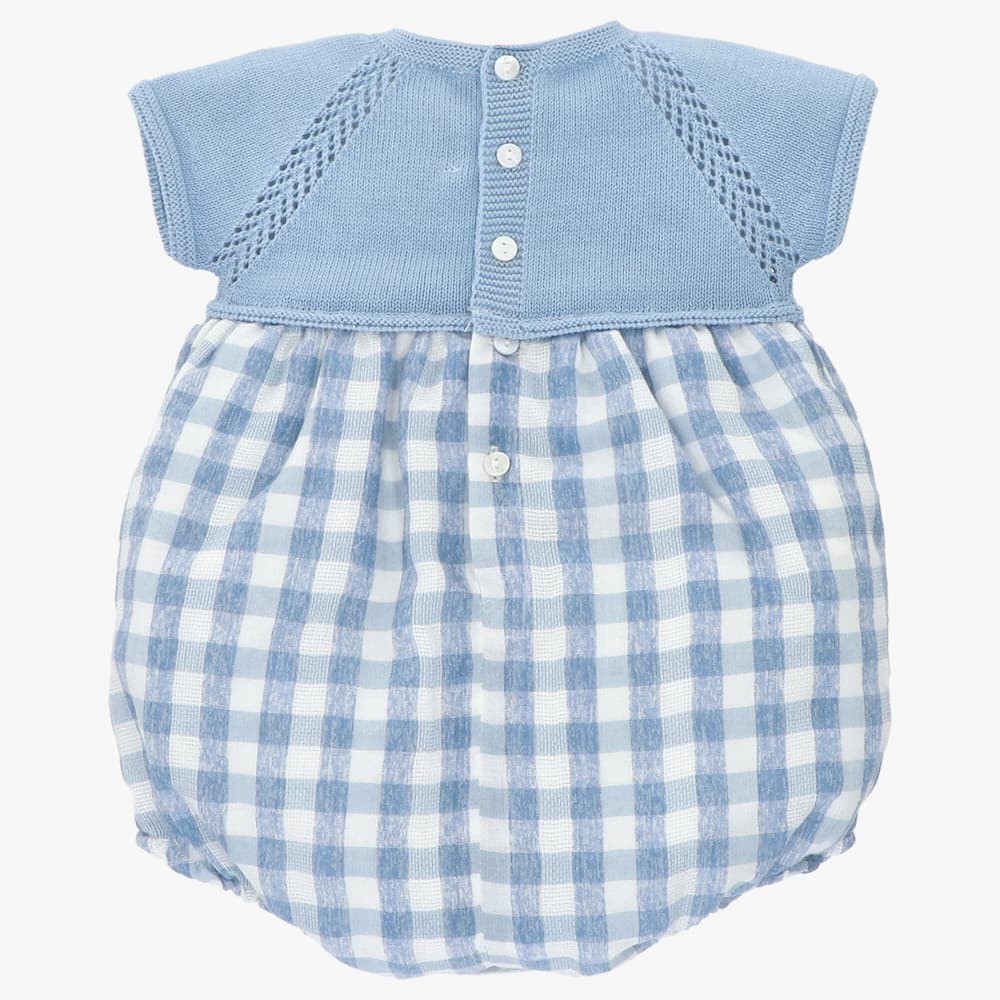 Pelele de punto y tela niño Bluish