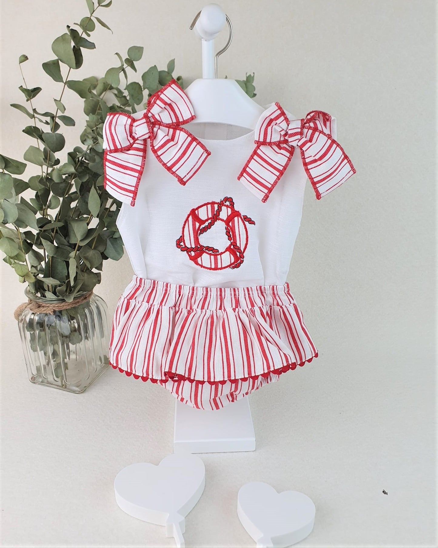 Conjunto camisa y falda niña salvavidas
