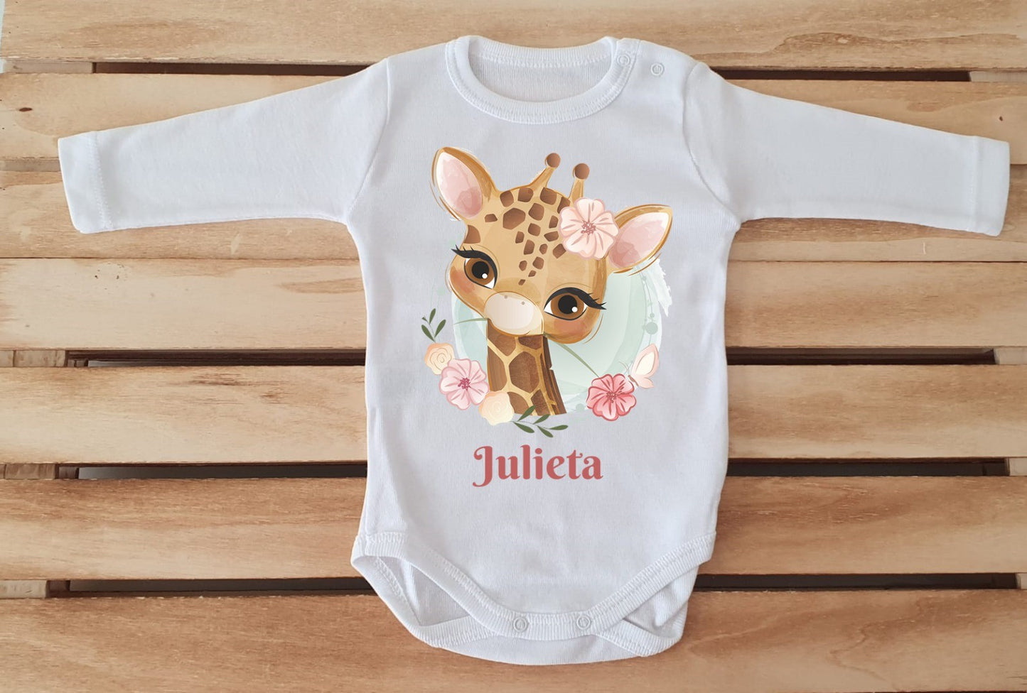 Conjunto completo de polaina- Jirafa con flores