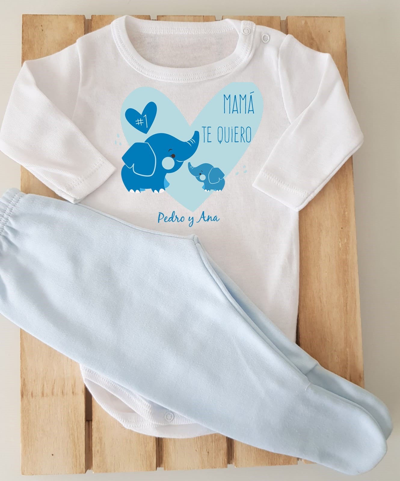 Conjunto con polaina personalizado - Mamá, te quiero