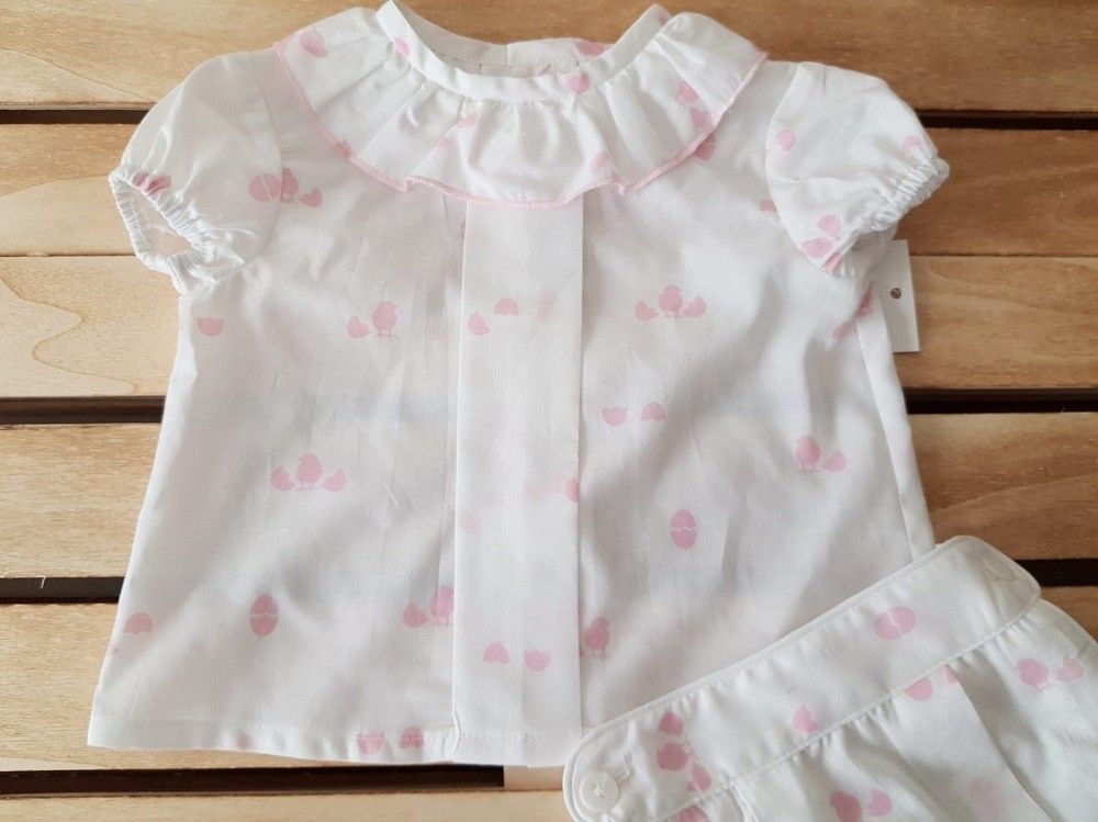 Conjunto de tela unisex pollitos
