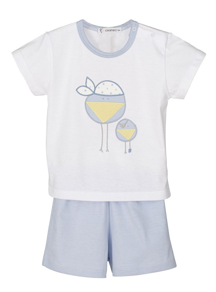 Pijama pollito azul