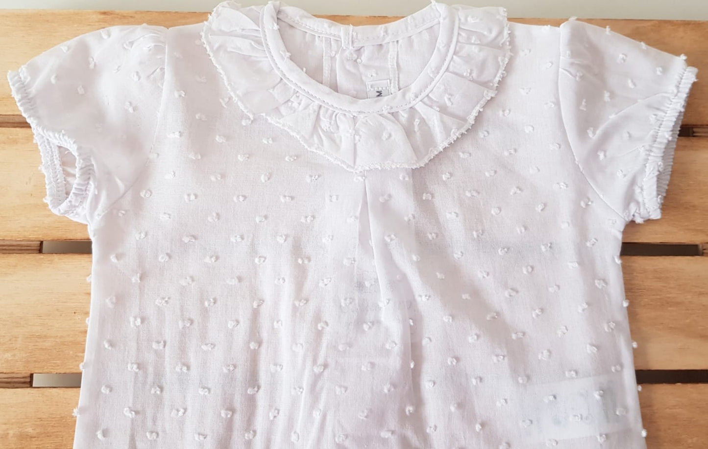 Camisa de manga corta de plumeti