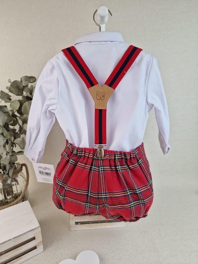 Conjunto bebé con tirantes Amor