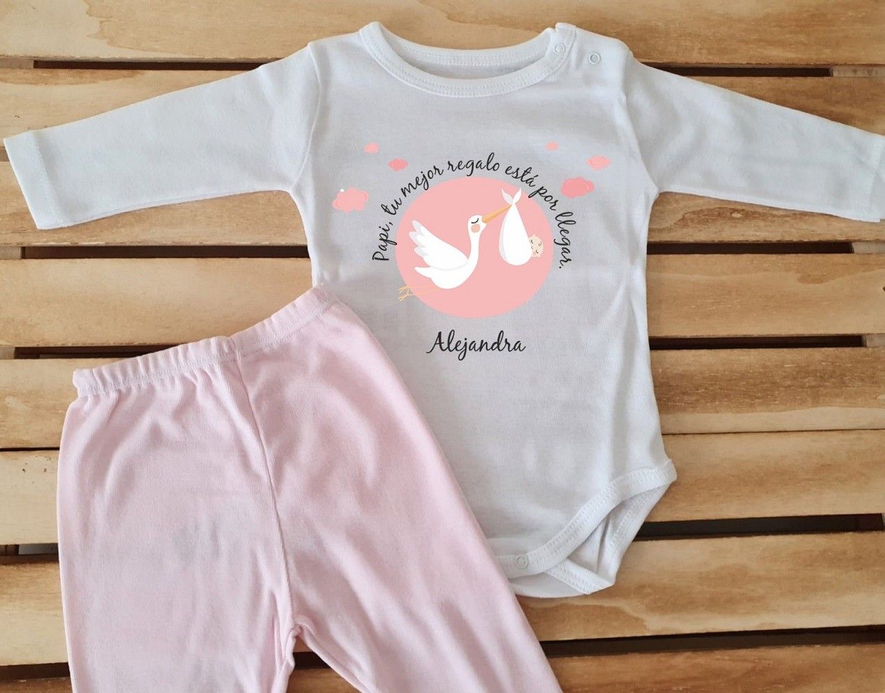Conjunto con polaina - Papi, tu mejor regalo está por llegar