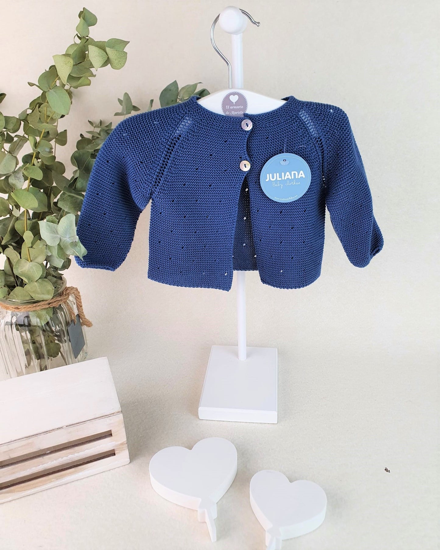 Chaqueta de hilo unisex con puntitos calados