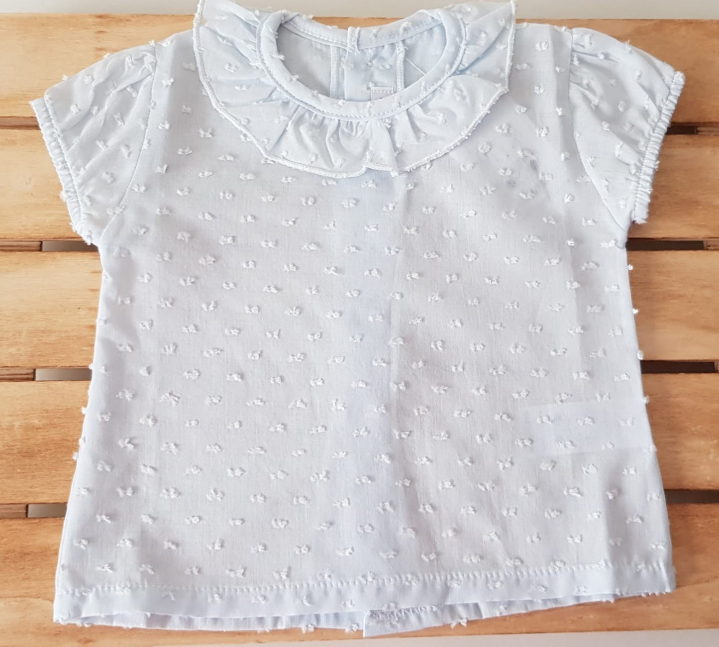 Camisa de manga corta de plumeti