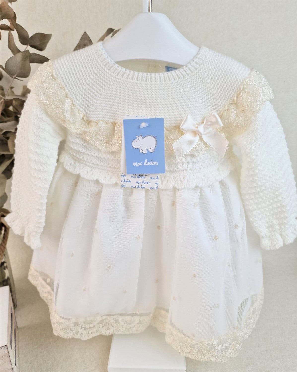 Vestido de punto y tela Un momento perfecto