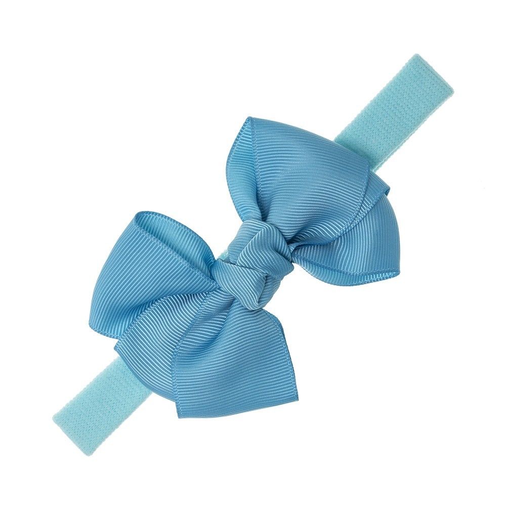 Turbante de bebé con lazo triple nudo grosgrain