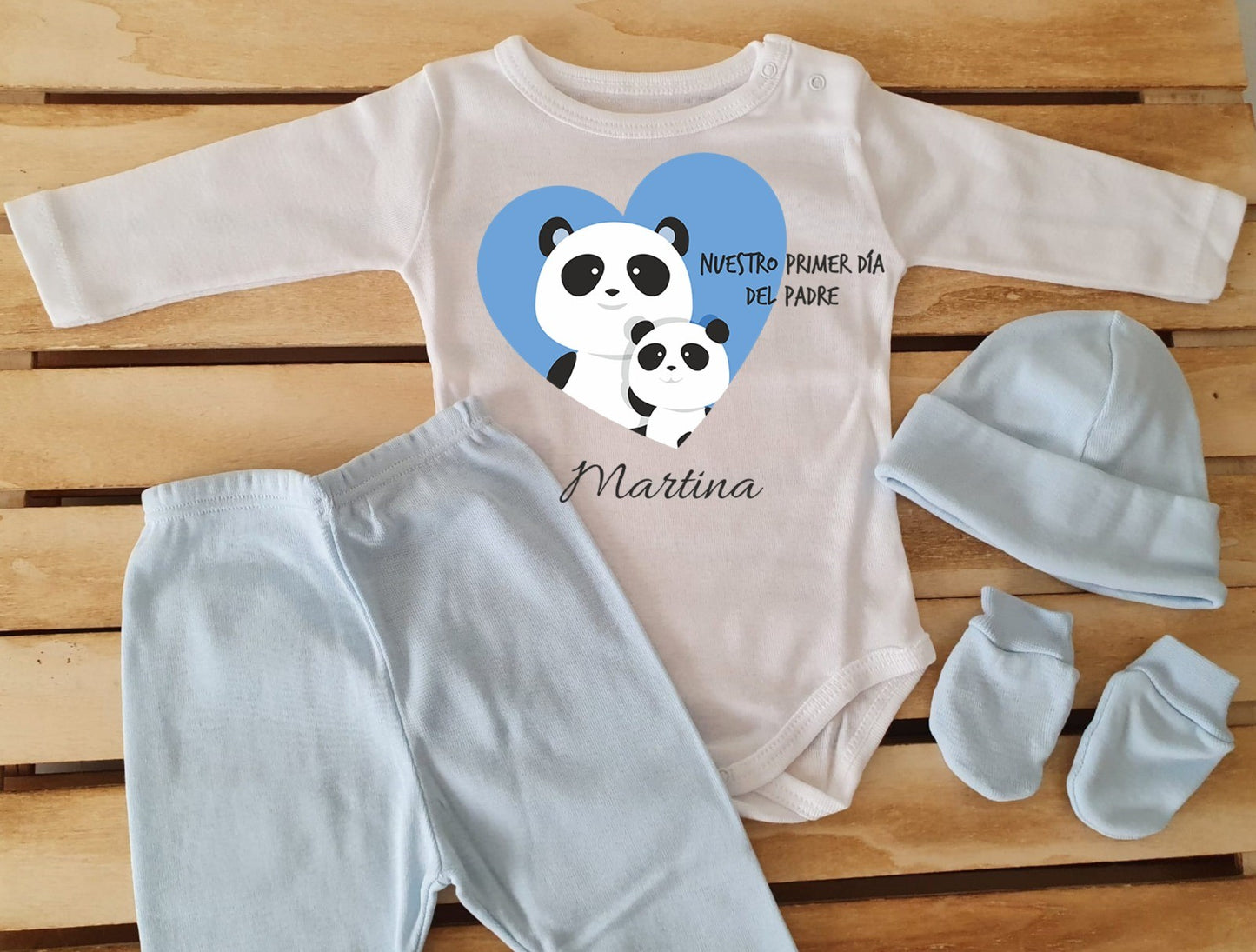 Conjunto completo - Papi, tu mejor regalo está por llegar con gor