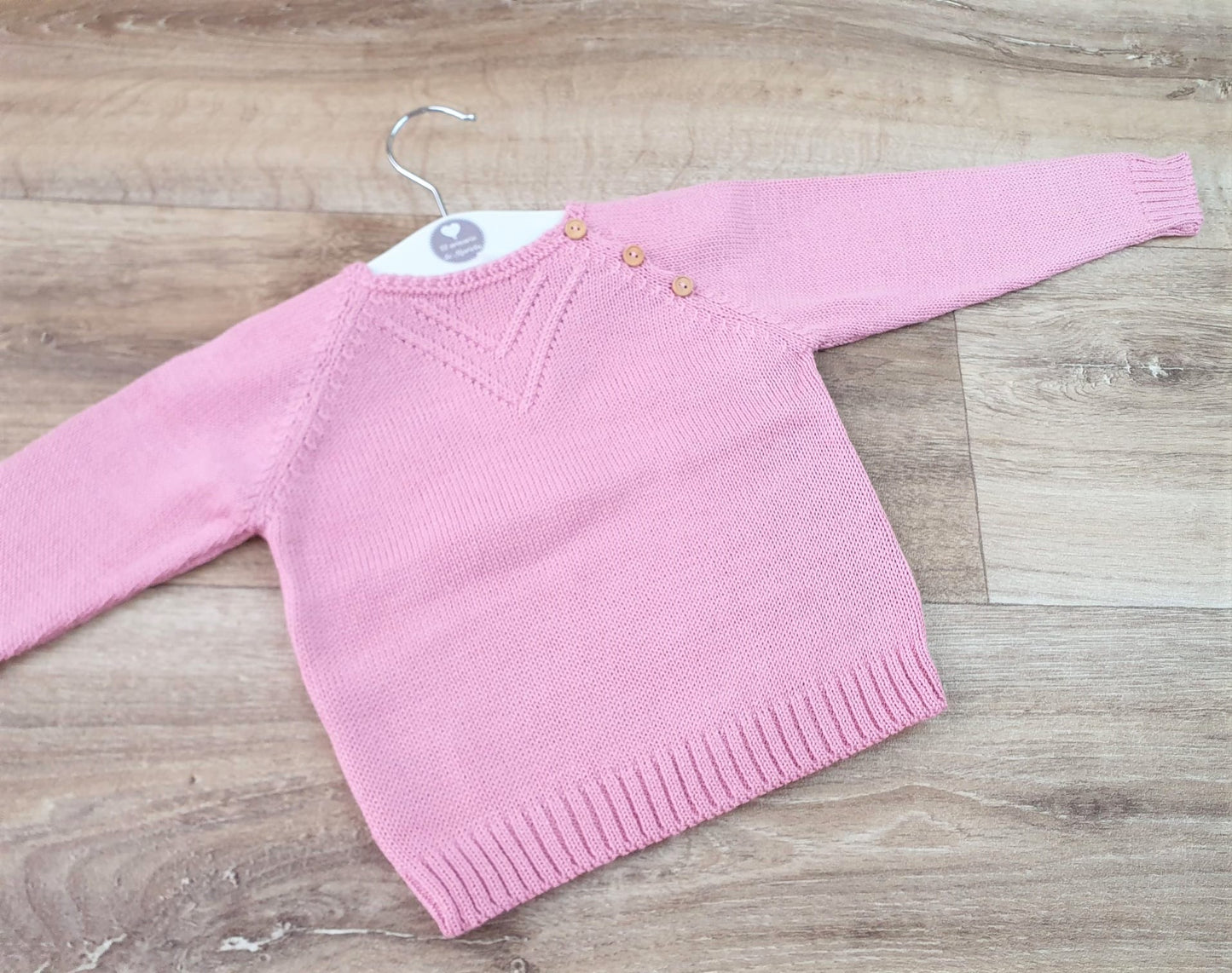 Jersey de hilo botones madera