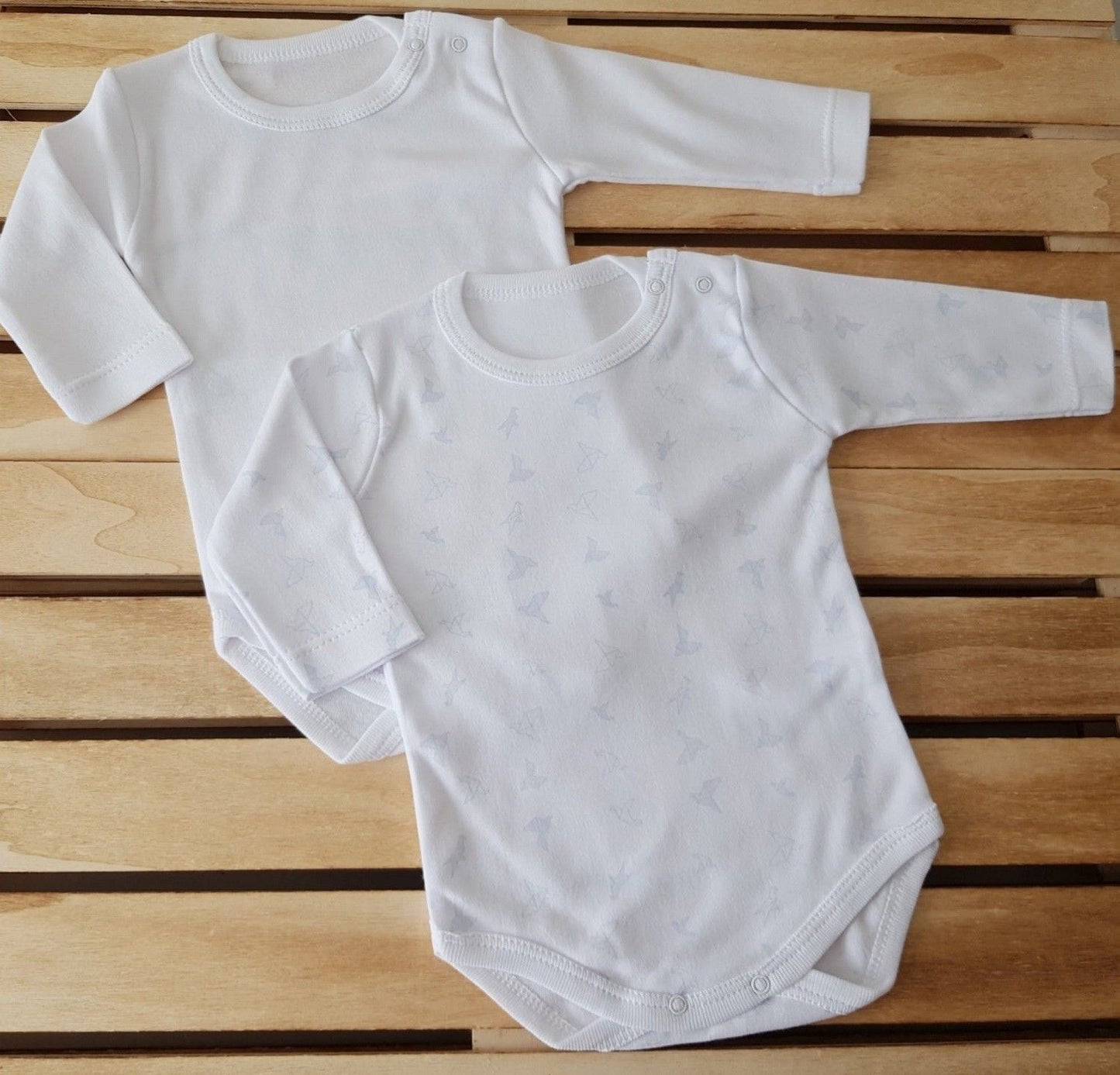 Pack de dos bodies con cierre lateral origami